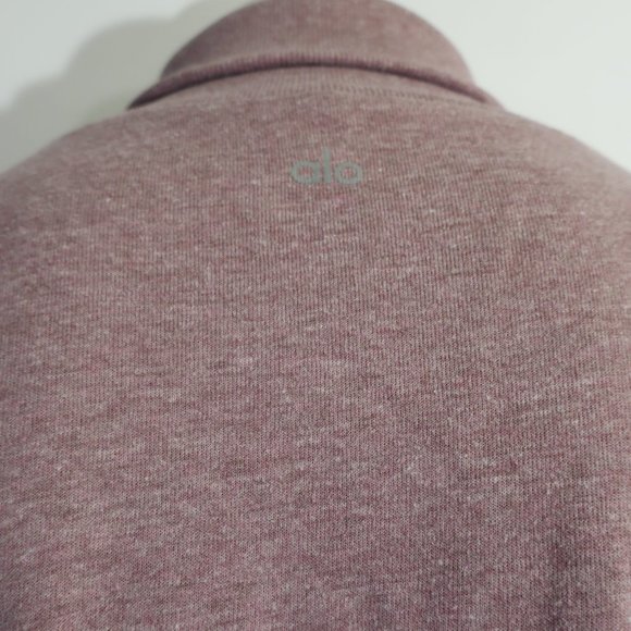 Womens Alo Yoga Mauve Pink Rolled Mock Neck Pullover Sweatshirt Top M * - Picture 5 of 8